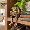 Modernes Regaldekor für Wohnzimmer Lese Frosch Figur, Buchstützen Bücherregal Dekor, Harz Ornament Exquisites Geburtstagsgeschenk Freunde Home Office