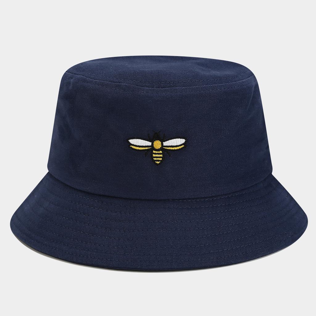 ins new bee embroidered bucket hat women breathable summer street trend sun hat men couple hat