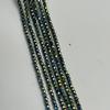 5String, Small Beads 2mm/3mm, Green Iridescent Plated Glass Beads, Loose Spacer Beads for Jewelry Making DIY Necklace Bracelet Accessories 38cm