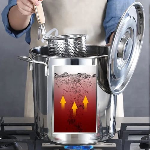 Stainless Steel Stockpot, 20cm-50cm, with Lid, Suitable for Stewing, Induction Cooking, Soup, Curry, and Other Dishes. Suitable for Home Use.