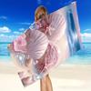 Pink Seashell Starfish Beach Towel, Sand Proof Fast Drying Absorbent for Beach Swimming Camping Travel Gift