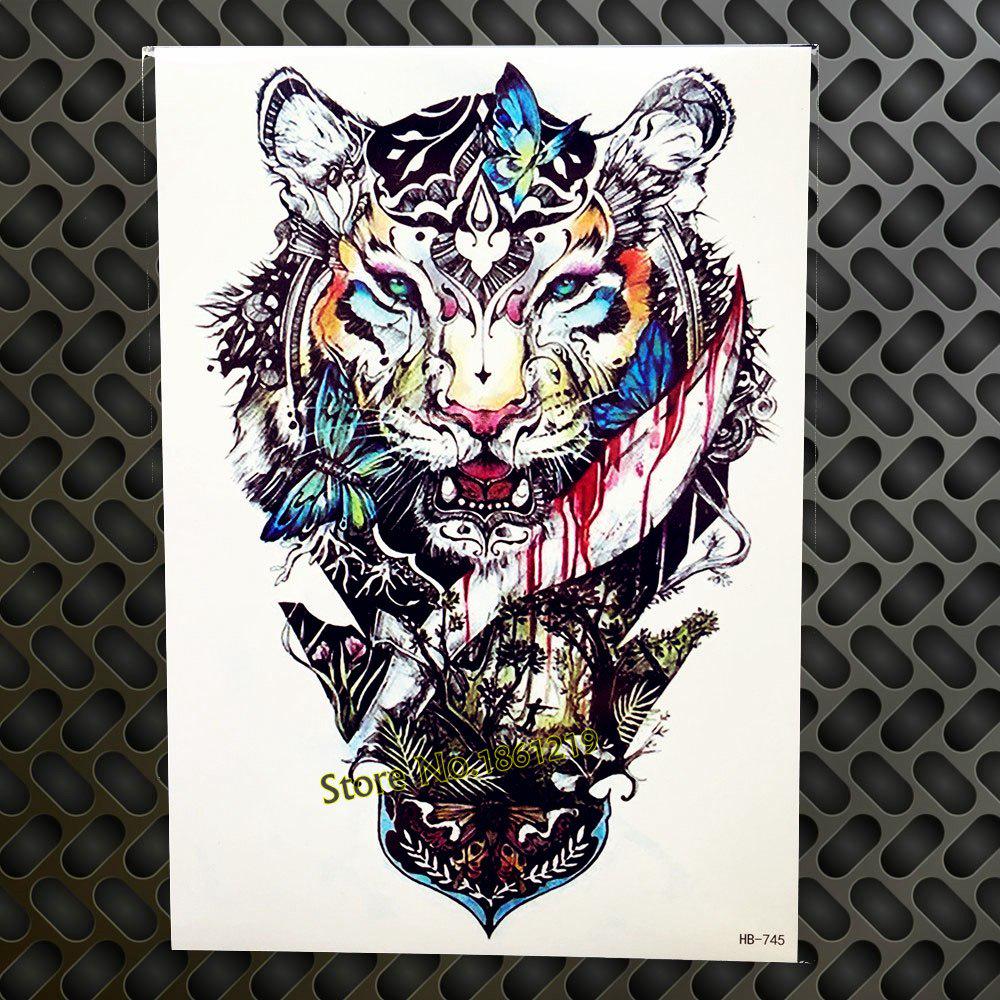 1PC Design Sexy Mask Temporary Tattoo Sticker Men Black Body Art Arm Waterproof