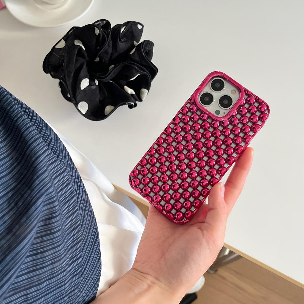 Summer Hollow Three-Dimensional Pearl Shell Case for iPhone 16 Pro Max, Compatible with Apple 17 New Model 14/15