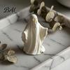 Halloween Ghost Ornaments 3D Printed Statue Ornament, Funny Figurine, Minimalist Pleated Party Supplies Cloak Sculpture for Home Tabletop Decoration