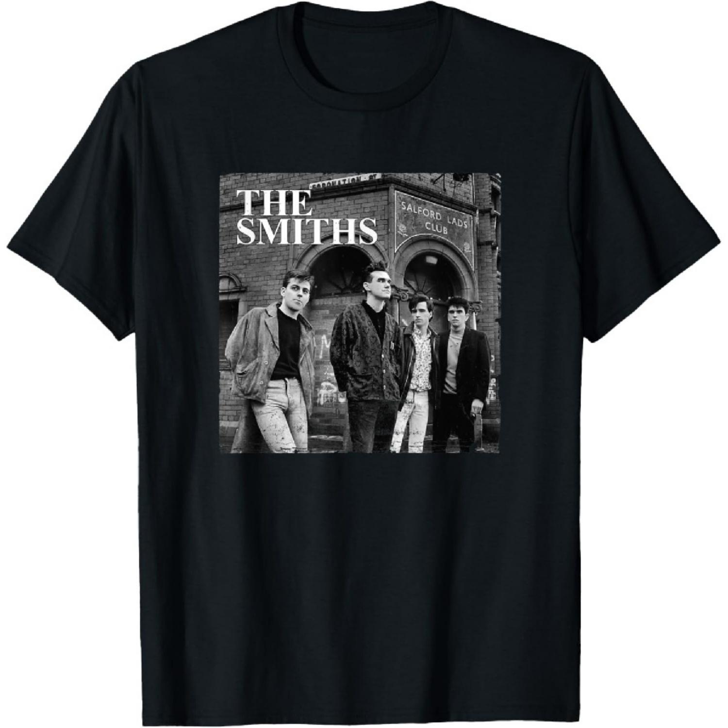 Футболка с изображением музыкальной группы The Smiths Salford Lads Club Band. Фотография Стивена Райта. S чёрный