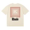 RHUDE Sunset Graphic T-Shirt Men Women Loose Fit Short Sleeve Tee Casual Streetwear