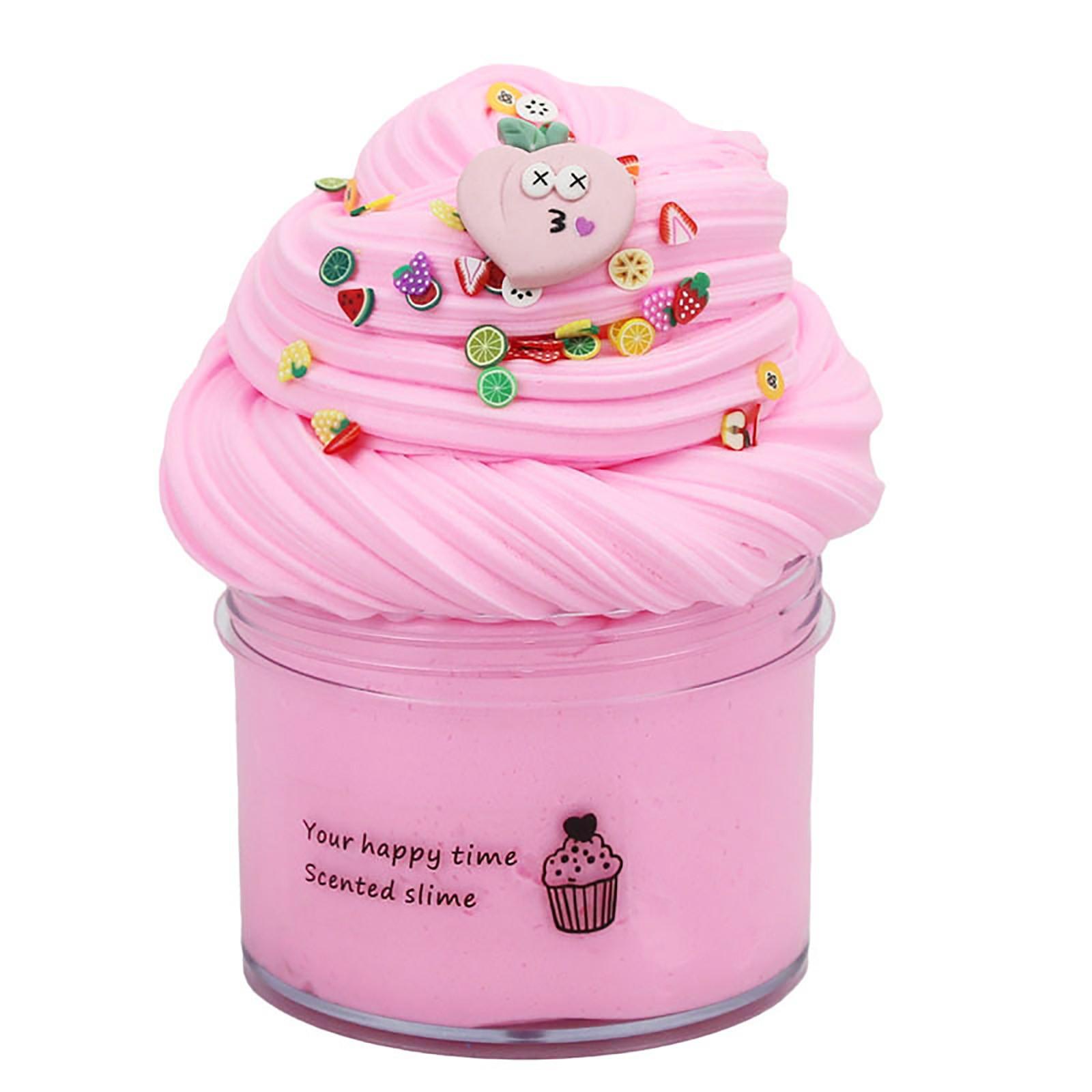 

(H0826)DIY поставки слизи фруктовая слизь ароматерапия давление детская игрушка слизи(70мл) розовый