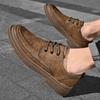 Casual Men's Leather Shoes Retro Fashion Style Leisure Outdoor Party Daily Comfortable Office Adults Shoes Classic Black Brown