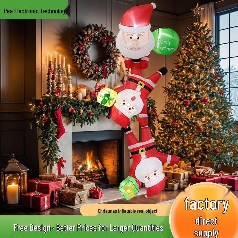 Christmas Bear Inflatable Decoration - Outdoor Holiday Prop with Christmas Tree