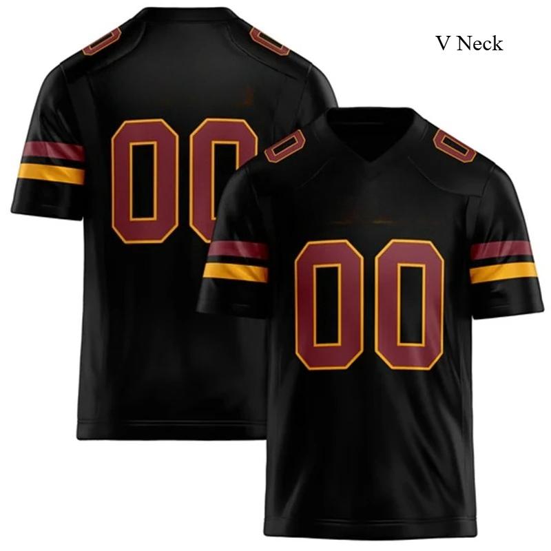 Rugby T-shirt Personalized V Neck Black Mens Sports T Shirt Loose Quick Dry Team Uniforms