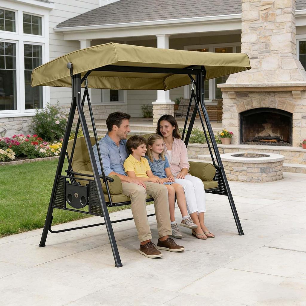 75x47 Inch Swing Canopy Replacement Cover Waterproof Anti-UV Cover Replacement Terrace Canopy for Outdoor Garden Swing Chairs