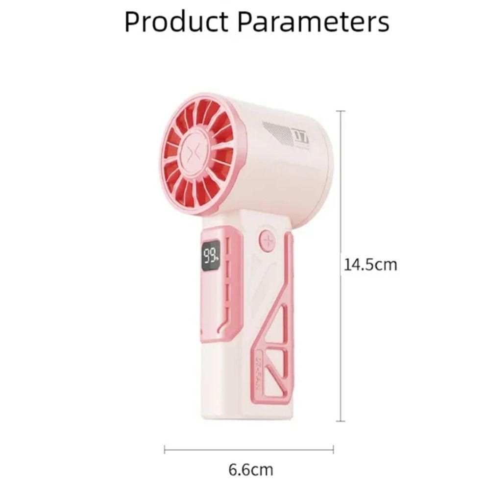 Rechargeable Handheld Turbo Fan 100 Gear Wind Fast Cooling Fan Mini High-speed Fan  Summer Supplies