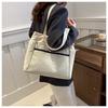 Large Capacity Canvas Tote Bag Street Style Shoulder Bag Chic College Student Commuter Crossbody Purse