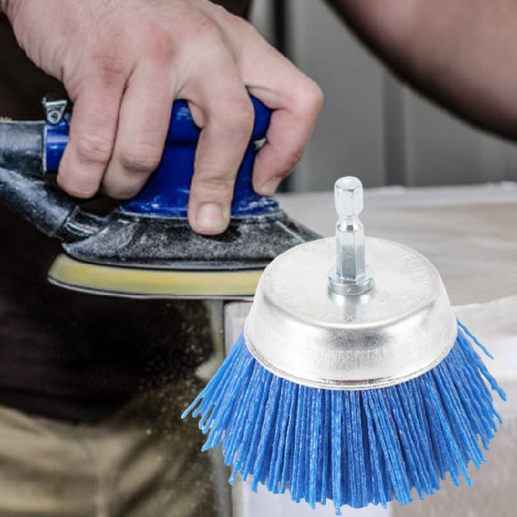 Bristle Brush Surfaces Polishing Tool Fine Abrasive Fibers Electric Drill Brush 1/4 Inch Handle for Detailed Workmanship