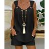 V-neck Sleeveless Vest and Shorts Summer Clothing, Women's Clothing
