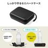 Sanwa Direct Travel with Perfect for Business and More and Mobile Pouch, Semi-Hard Dividers, Travel, Trips, - Mouse, Cables, Phones, Black, Medium,