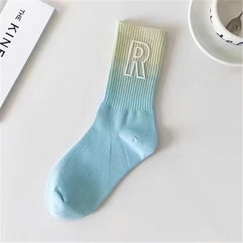 

Европейско-американские градиентные спортивные носки до середины икры для женщин - Модный весенне-летний стиль One Size