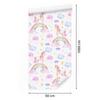 Pastel Unicorns and Rainbows Wallpaper for Living Room and Bedroom 50x1000