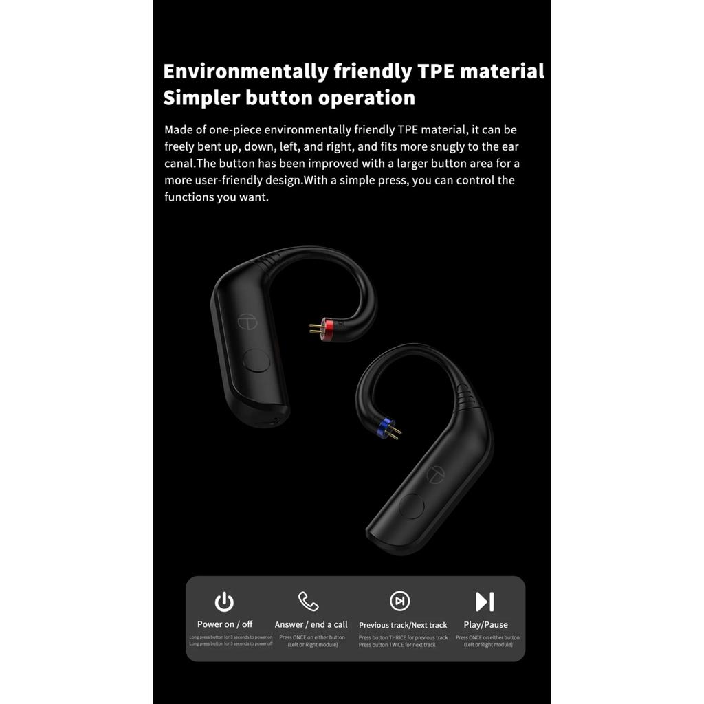 TRN BT20PRO Bezdrátová Bluetooth 5.3 HIFI Sluchátka Modul Upgrade Kabel Vyměnitelný pro Air Pods Conch 0.75 0.78 Mmcx 2pinyqdc