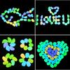 Piedras de Jardín Luminiscentes, Guías Nocturnas de 1 cm de Rocas Luminosas, Piedras Decorativas para Acuario, Piedras Resinosas Brillantes para Paisajismo Exterior y Caminos