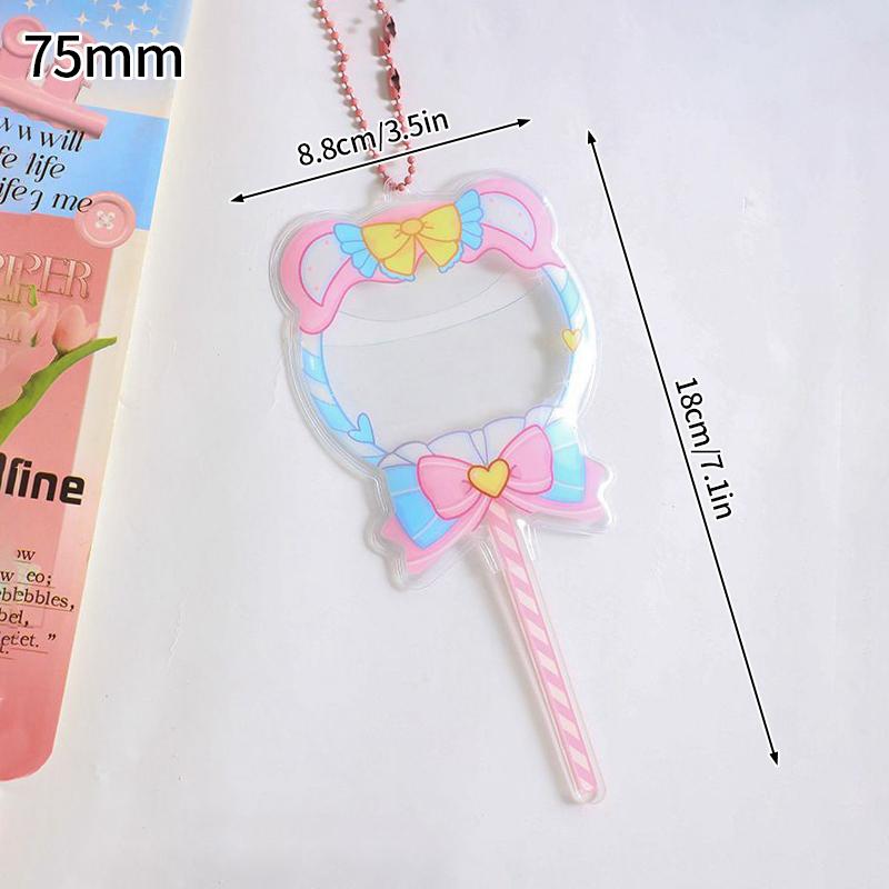 Lollipop Shape Photo Protector Case Girl Anime Diy Pins Display Cover Kpop Idol Photocard Holder Creative Pin Case Birthday Gift