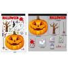 Cute Halloween Window Stickers Witch Bat Pumpkin Skull Self-adhesive Stickers  Home Decoration