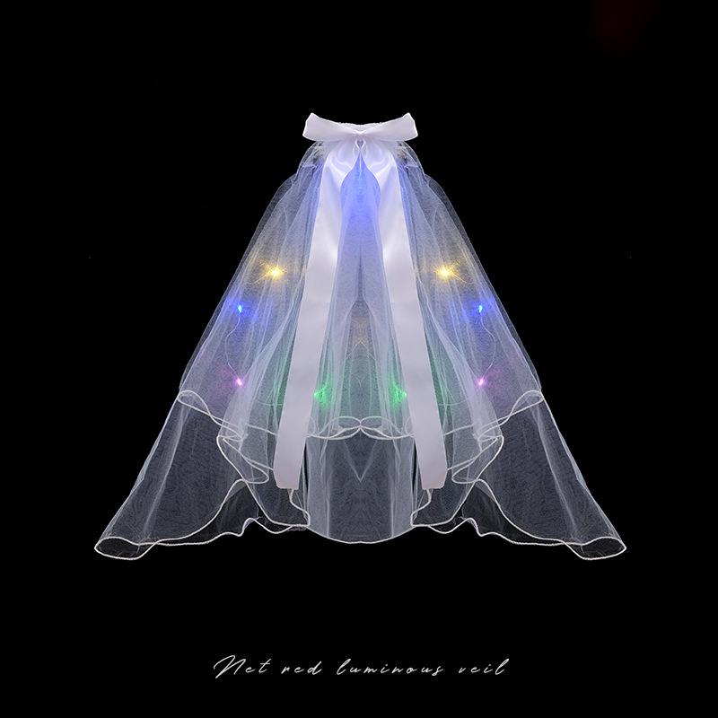 

Свадебный головной убор с белой вуалью, многослойная белая вуаль и короткое свадебное платье с простой вуалью, фотосессия в пушистом стиле 1