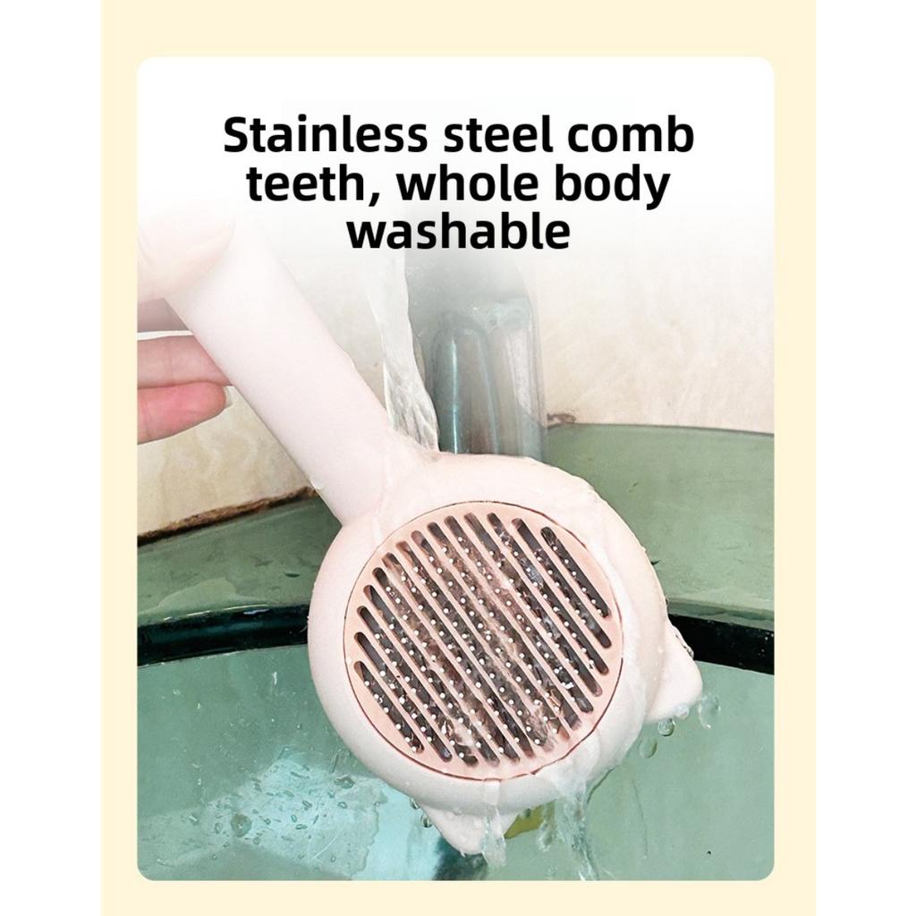 1 Cat Bath and Massage Brush - Self-cleaning Pet Grooming Comb, Soft PP Material, Gentle for Cats, Very Suitable for Bathing and Hair Removal