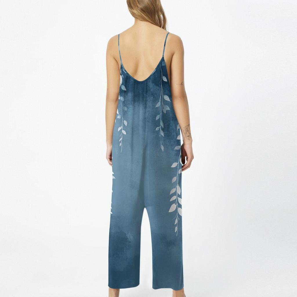 Women's Jumpsuit Printed Casual Loose Jumpsuit
