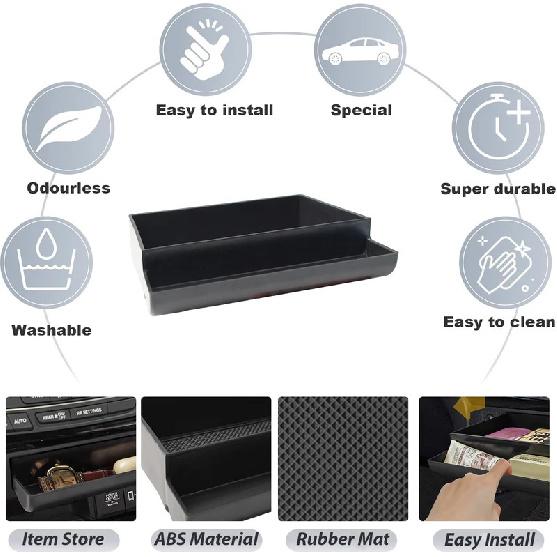 Center Console Drawer Storage Box for Honda Pilot 2016-/ Ridgeline 2017-2024/ Passport -2024 Center Console Organizer