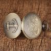 Antike Retro 3D Seil Bronze/Silber Segeln Quarz Taschenuhr Exquisiter Halskettenanhänger Kette FOB Uhren Kunstsammlerstücke