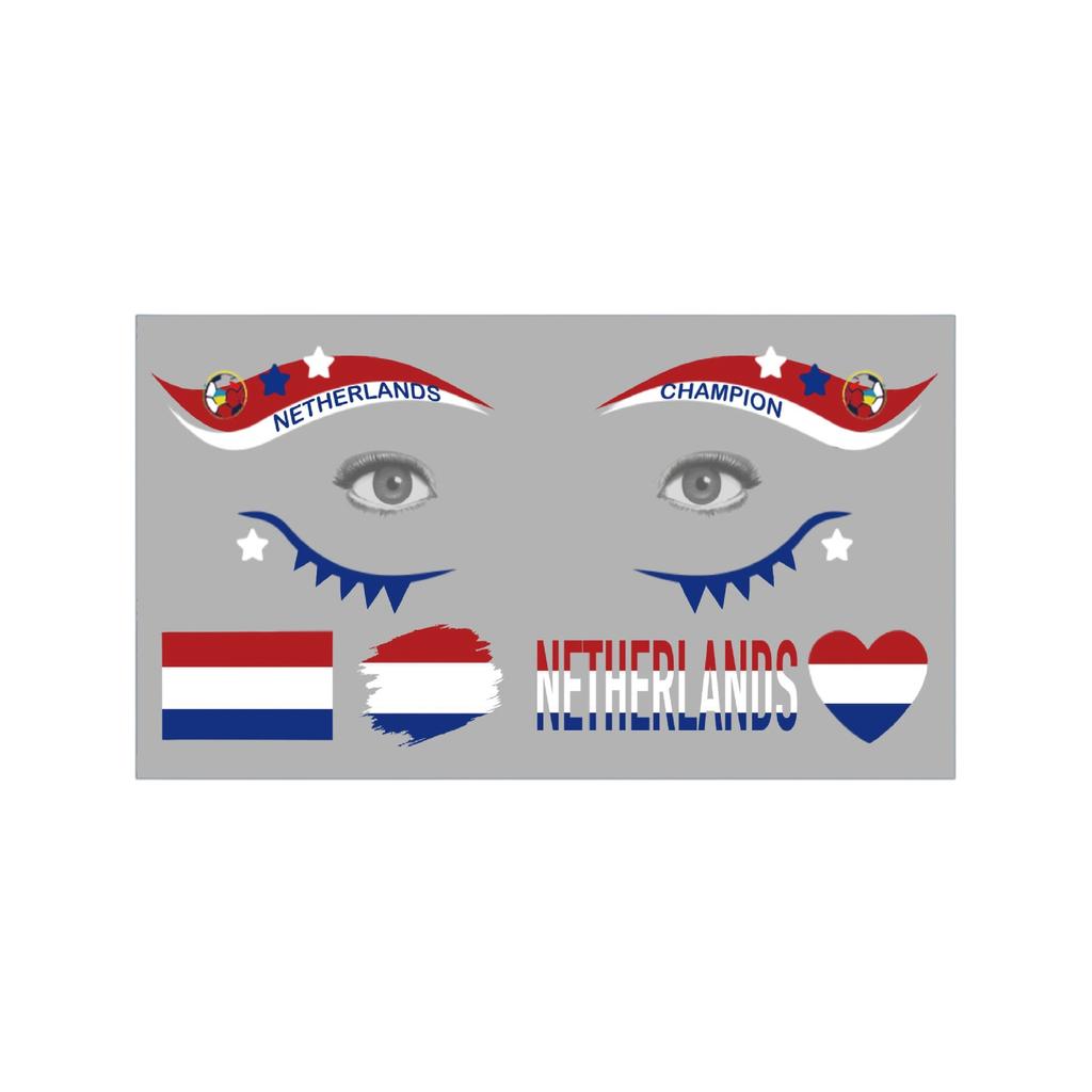 Multi Flag Color Stickers Sports Fans Party Party Temporary Stickers For Face