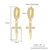 ZHOUYANG Hip Hop Punk Crosses Men's Earrings Personality Exquisite Ear Accessories Trend 2024 Women's Jewelry Wholesale OHE023