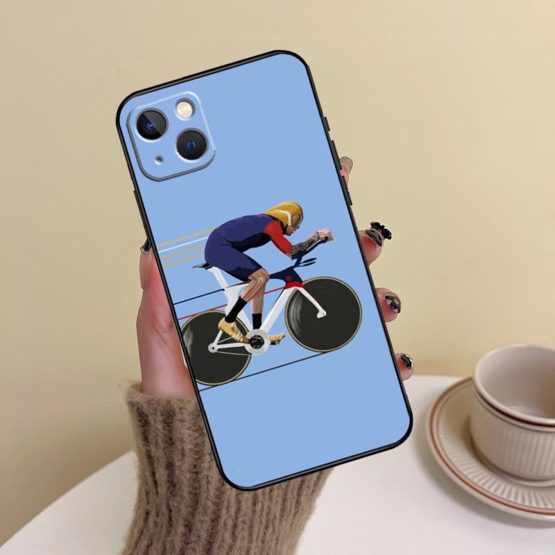 Mountain Bike Cycling Phone Case For iPhone 16 Pro Max 14 13 12 11 15 17 Pro Max mini Plus 16e 17 Air Cover Funda