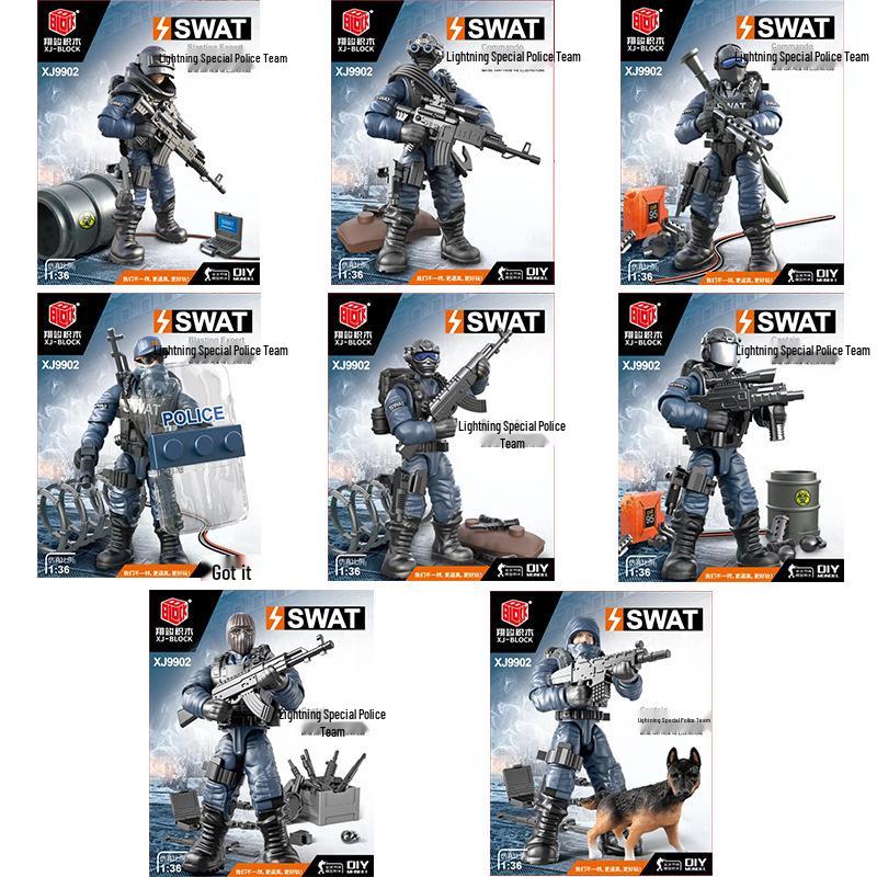 Xiang Jun Military Minifigure Building Blocks Toy - Movable Soldier Model for Boys