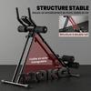 Foldable Abdominal Trainer, LCD Screen, Dual Rail, PVC Foam, Steel Frame, 92 x 41 x 83 cm, Black