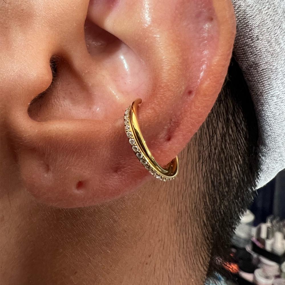 G23 Titanium Implant Grade Hinged Seamless Earrings Clicker Hoop Ring for Cartilage Helix Rook Septum Daith Tragus Conch