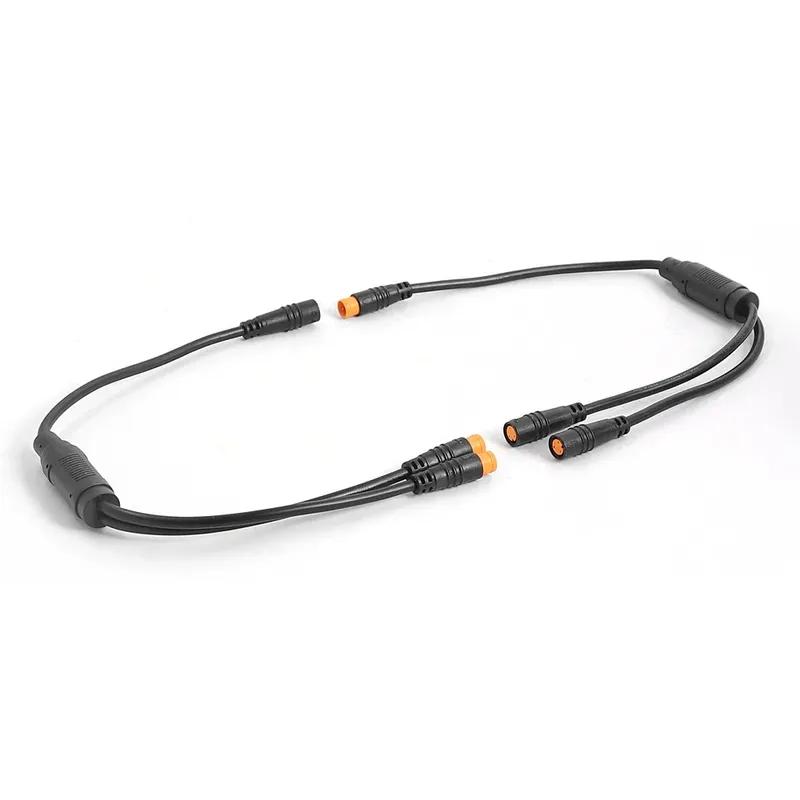 3Pin Waterproof Signal Sensor Y-Splitter 1T2 Cable Connector for BAFANG BBS01B BBS02B BBSHD Electric Scoote Bicycle Cord