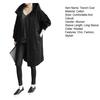 Damen Trenchcoat Langarm Baumwoll-Hoodie Jacke Übergroße Windjacke Lockerer Schnitt Herbst Oberbekleidung