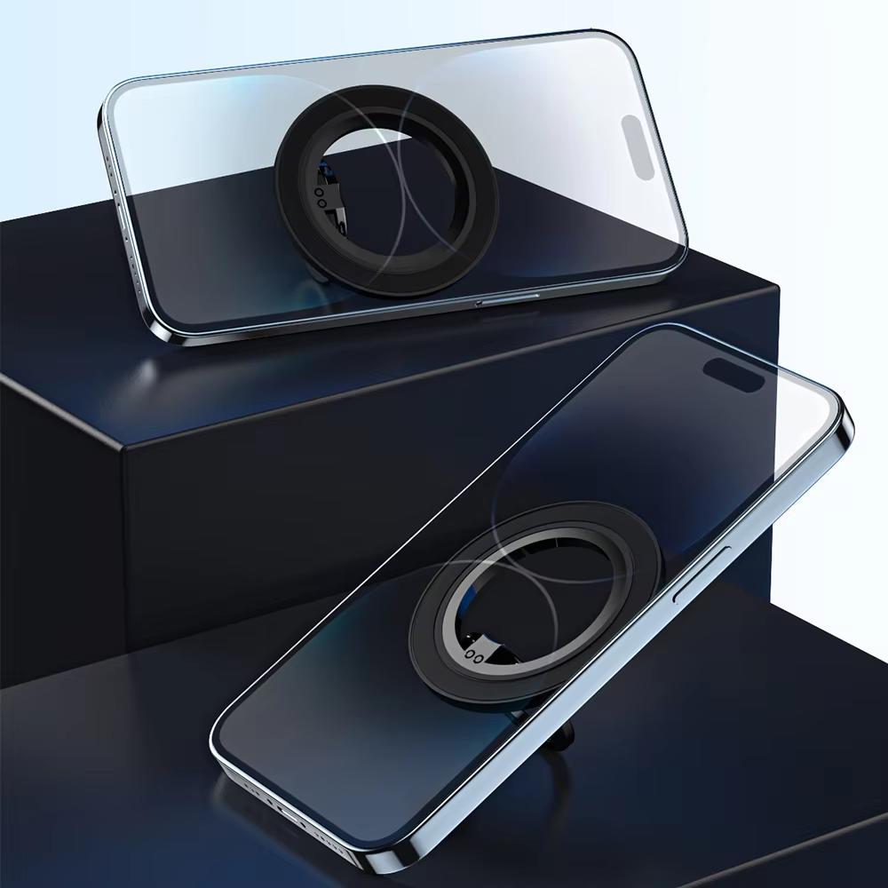 For Magsafe Magnetic Rotate 1Pcs Strong Suction Rotating 360 Wall Stickers Everywhere Folding Ring Phone Holder Alloy Portable