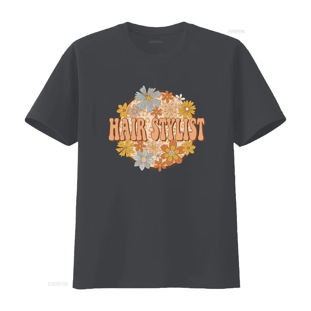Hair StylisT T Shirt dresser Spring Beautician Hairstylist s for vintage Washed Stretched Unisex Breathable Slightly
