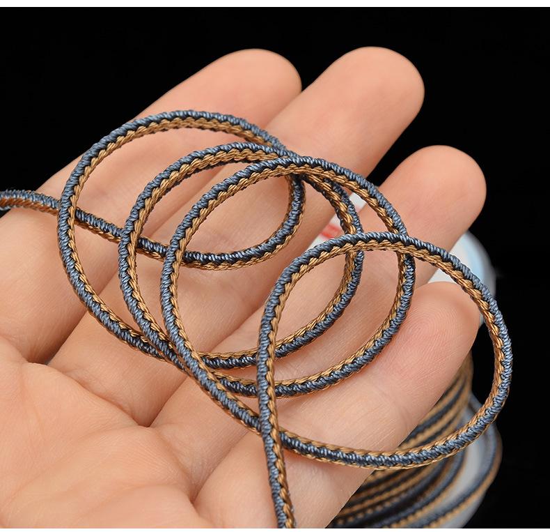 Hand-Woven 2.5mm Ruyi Rope for Jade Pendant Lanyard or Colorful Beaded Bracelet