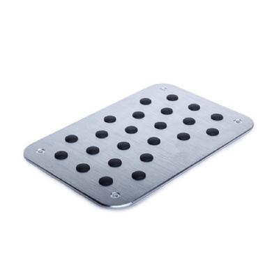 Auto Fahrzeuge Silber Farbe Aluminium Fußmatte Teppich Fersenschutz Pedal 300*200*4Mm