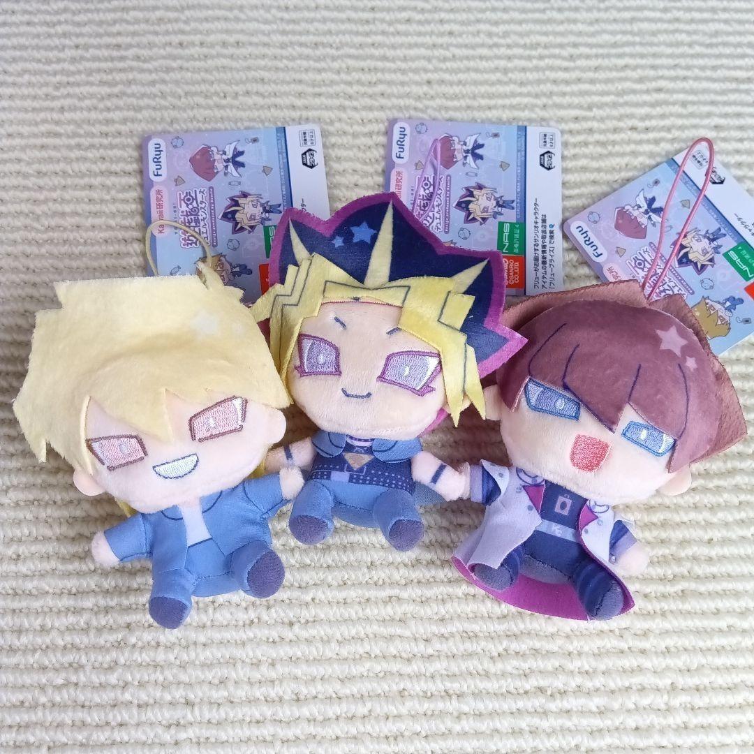 Set 3 Yu-Gi-Oh x Sanrio Dark Yugi Seto Kaiba Katsuya Jonouchi Plush Mascot