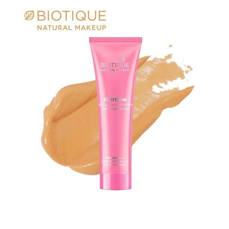 Fondotinta con SPF 20: ombra biscotto (30 ml), Stardew Insta Glow Fondotinta per la cura della carnagione SPF 20 Biscotto, Biotique