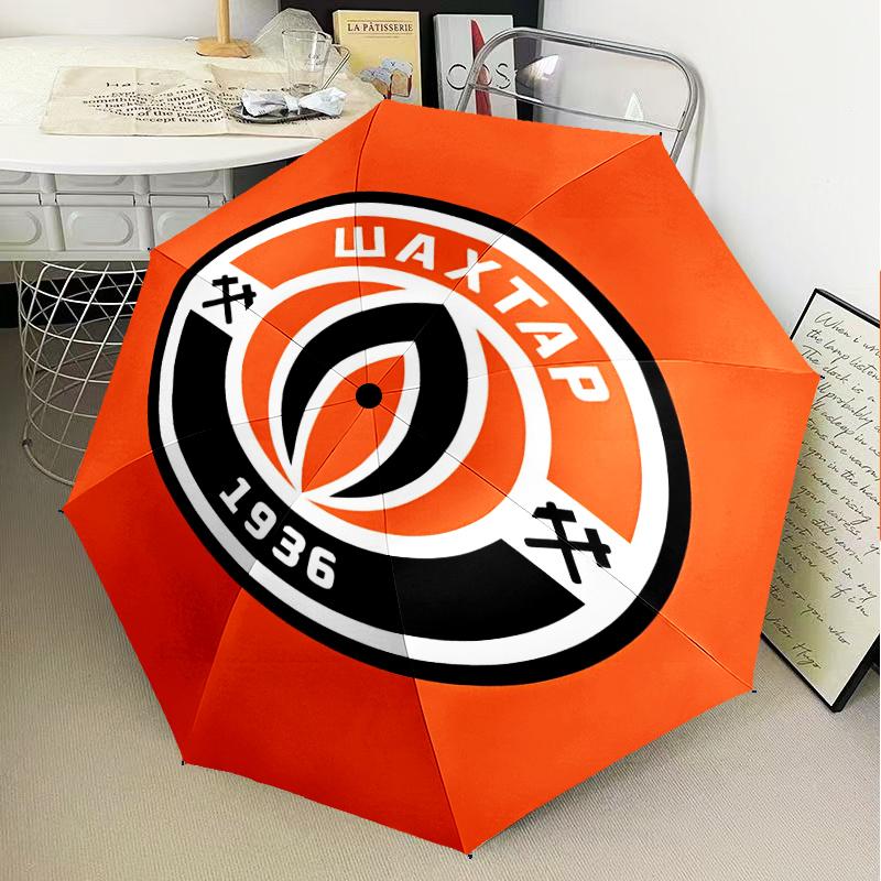 Ombrello Pieghevole Design Stemma Shakhtar Donetsk, Ombrello Automatico 8 Stecche per Viaggio, Uso Campeggio Regalo per Halloween Natale