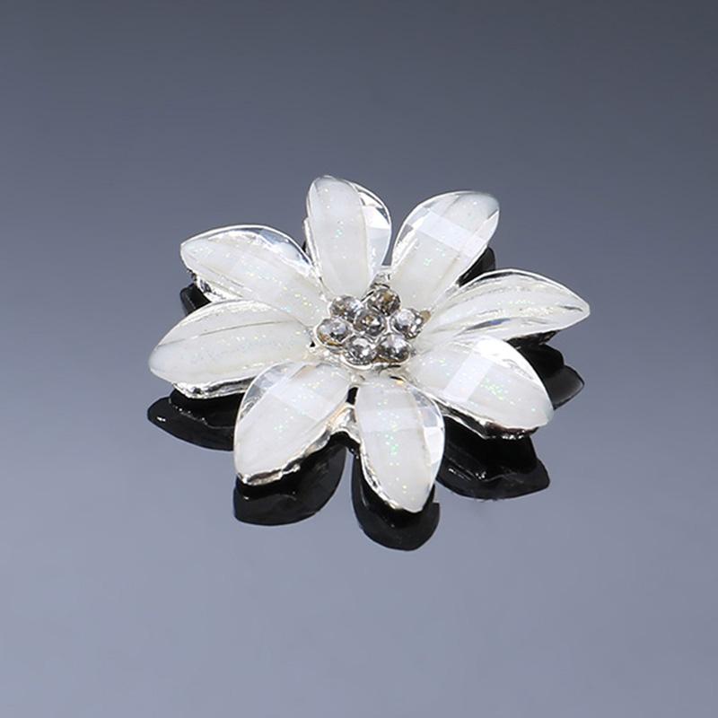 Engood100Pcs Acryl Flower Rhinestone Button Buckles for DIY Hair Sewing Trim & Embellishments Craft for Wedding Decoration ZJ200
