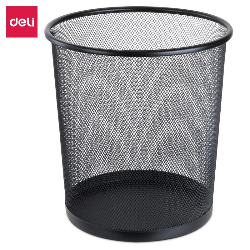 Deli Metal Mesh Round Wastebasket чёрный