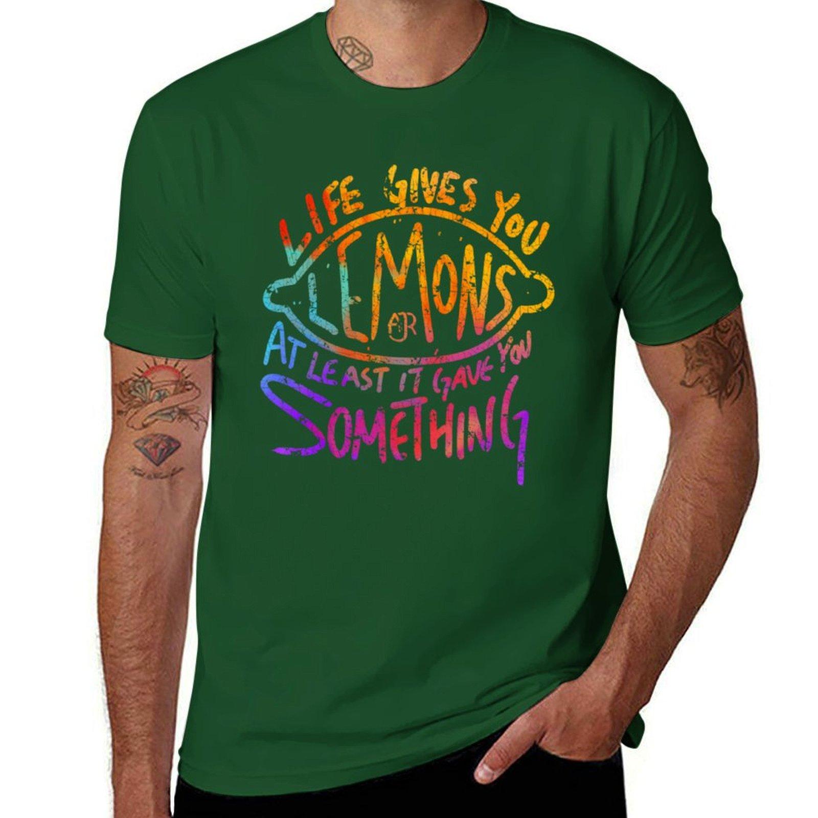 AJR LEMONS RAINBOWS T-Shirt anime Short sleeve tee plus sizes summer tops men t shirts 4XL