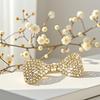 Korean Style Rhinestone Bow Hair Clip Claw Chain Accessories